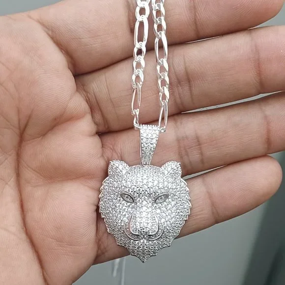 925 Sterling Silver Lion Pendant